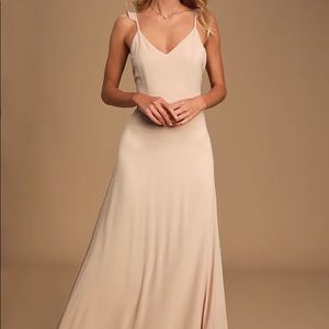Lulus blush pink chiffon dress